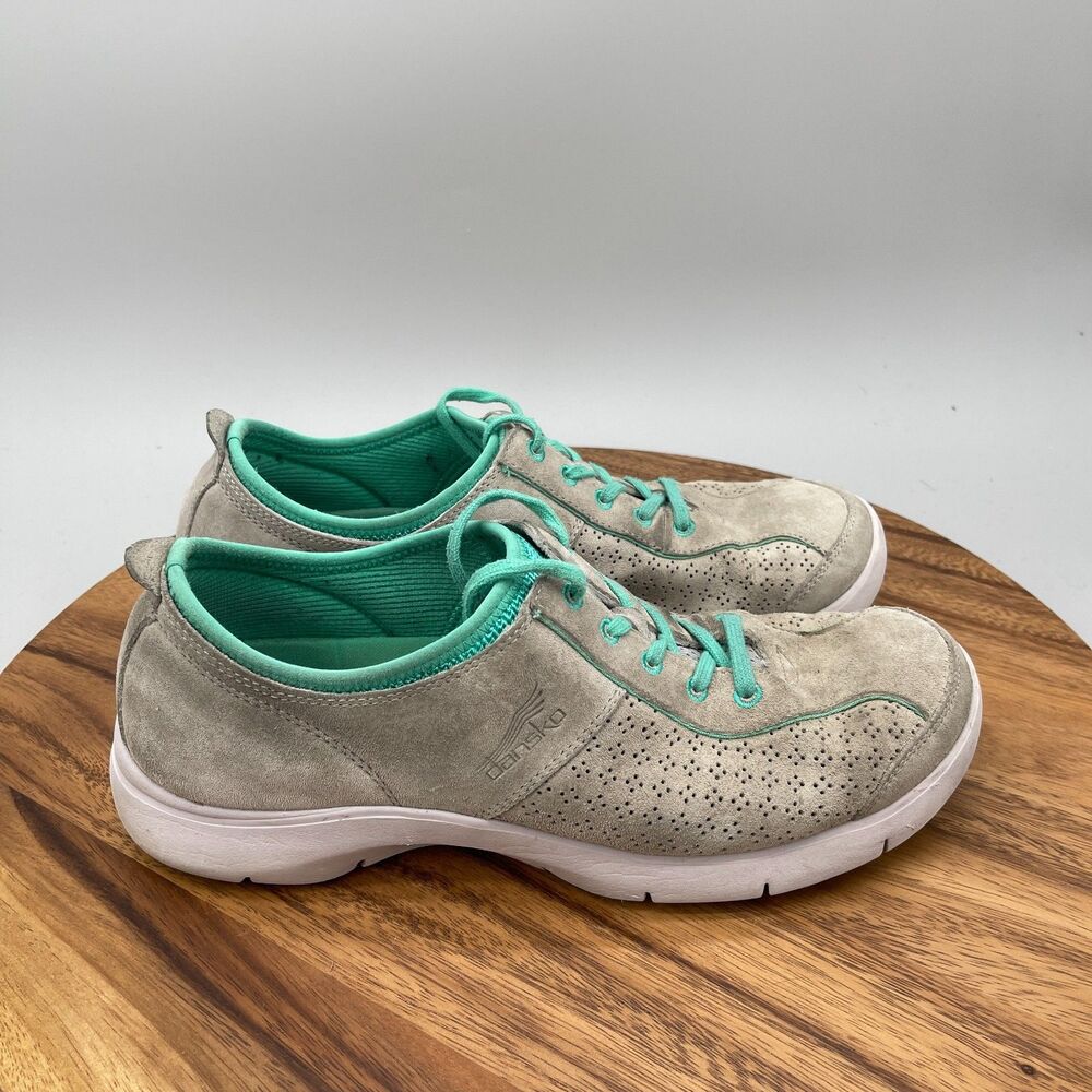 Dansko Elise Shoes Womens 10.5 / 41 Gray Suede Walking Casual Comfort Sneakers